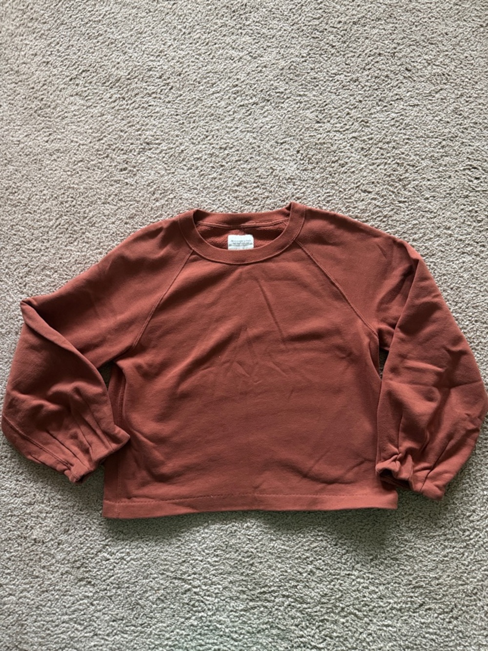 Abercrombie & Fitch Rust Brown Crewneck Sweatshirt